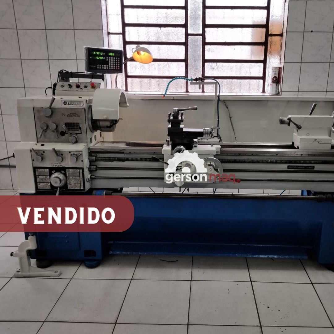 TORNO CONVENCIONAL CLEVER L1660  Ø410 X 1500 mm COM DIGITAL